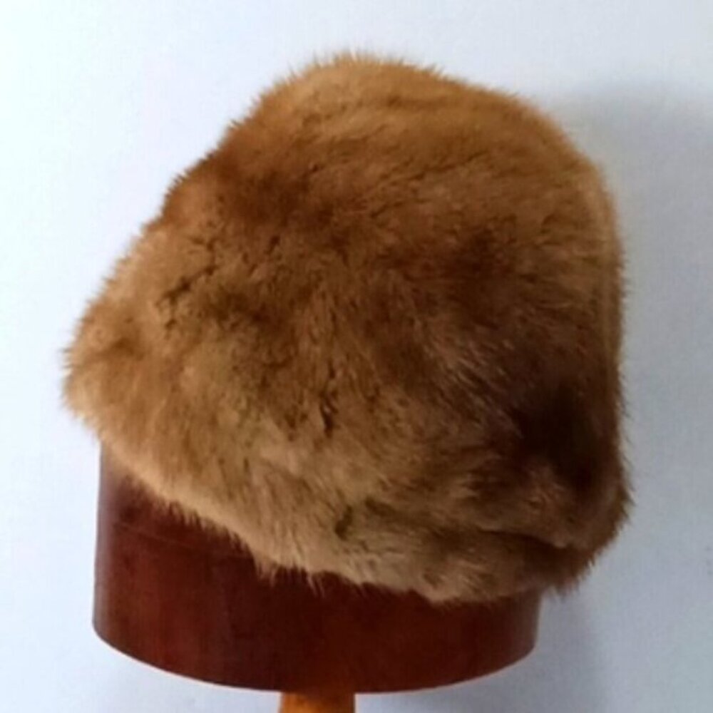 Vintage Ladies Simpsons' Real Fur Brown Hat Lined